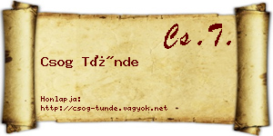 Csog Tünde névjegykártya