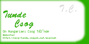 tunde csog business card